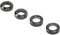 plplaaoo Titanium Alloy Mountain Bike Concave and Convex Mountain Bike Brake Caliper Washers, 4pcs Bike Brake Caliper Spacer,Enhanced Riding Experience(black)