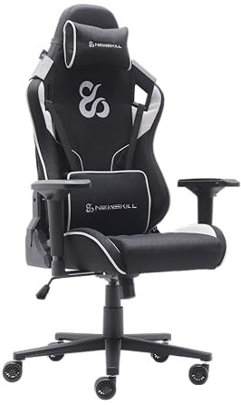 NEWSKILL Takamikura V2 Silla Gaming ergonómica con reposabrazos 4D, Respaldo 180°, Tela Transpirable y Base de Acero - Color Gris