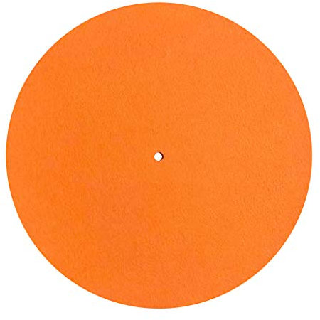 Ranuw Turntable Felt Slipmat For For Record Players Tighter Bass Sound Quality 12 Platter Mat Orange 295mm Diameter Turntable Mat Leather