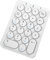 Tsadeer Clavier numérique sans avec pavé numérique Bluetooth, rond, pavé numérique, 22, clavier numérique rechargeable (blanc)