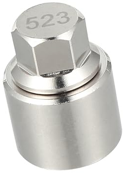 A ABSOPRO Radmuttern Diebstahlsicherung Schlüssel Für VW Touareg 1 Stück | Scirocco, Magotan, Phaeton, Tiguan, Metall, Silberfarben, Abmessung 4,1x2,9 Cm (H*D), Innendurchmesser 2,4 Cm