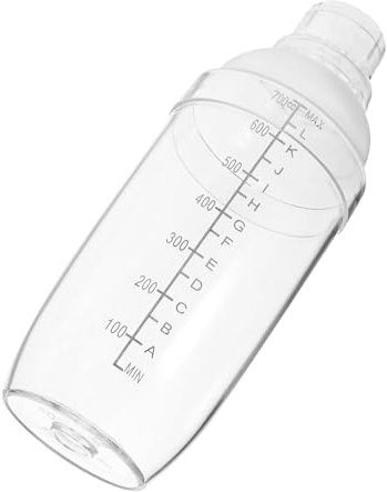 Mikinona Shaker Cocktail Trasparente Con Scala Graduata Miscelatore Per Cocktails Latte e Tè Bottiglia Riutilizzabile e Resistente Per Bar e Casa