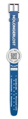 NO LONGER LOST BRING BACK HAPPINESS Kind Tracker - Slimme Armband - Met Sluiting - SOS armbandjes (Dark Blue)