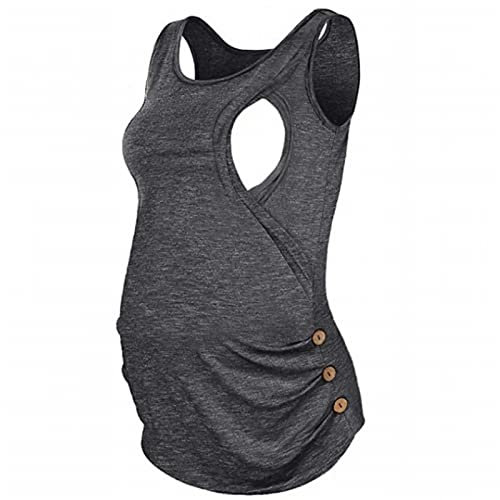 Godom Damen-Stillshirt-Kurzarm Stillshirt Umstandsmode Still Oberteil Damen Kurzarm Stilltop Stillmode Baumwolle S-XXL