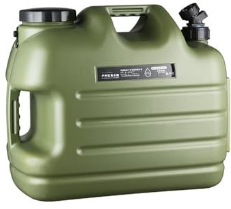 Walkervo Bidon d'eau avec Robinet Amovible Et Couvercle À Visser Réservoir d'eau Potable Jerrican Alimentaire Camping Conteneur d'eau sans BPA pour Camping Randonnée Barbecue Pêche,25L,Military Green
