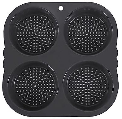 Ukbzxcmws Molde flexible para hamburguesas de hamburguesa para hornear panecillos de hamburguesa, perfecto para freidora de aire caliente, microondas y lavavajillas
