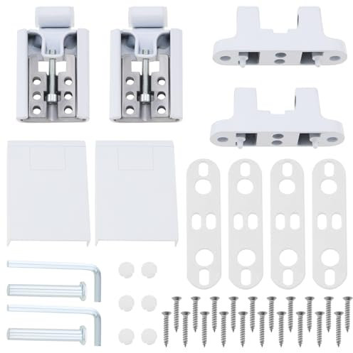 EMSea 2 Set Cerniera A Bandiera Per Porta Cerniera Per Porta Per Carichi Pesanti Porte Francesi In PVC Cerniera Sinistra Destra Utilizzata Per Porte In Acciaio Plastico E Porte Balcone Bianco