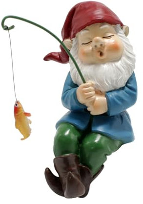 Statues de nain de pêche miniatures pour jardin, pelouse, étang, piscine, rivière