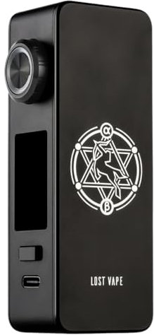 LOST VAPE Centaurs M100 Box Mod - [Requires a 18650 Battery - Sold Separately] Threaded 510 Connection, 100w Max Output, USB Type-C Charging, No Nicotine (Knight Black)