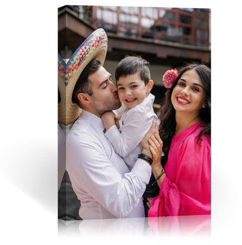 Leinwand Personalisiert Foto (HD-Drucke), Fotos auf Leinwand als Geburtstagsgeschenke, Weihnachtsgeschenke, Fotoleinwand Eigenes Bild für Familie und Haustieren, Foto Leinwand für Wandkunst (15x20cm)