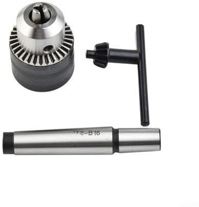 Besttoolifes Mini Metal Lathe Tailstock Drill Chuck Tool with MT2 for MORSE Taper Shank for Precision Machining Woodworking Metalworking Drilling Milling Lathe Accessories