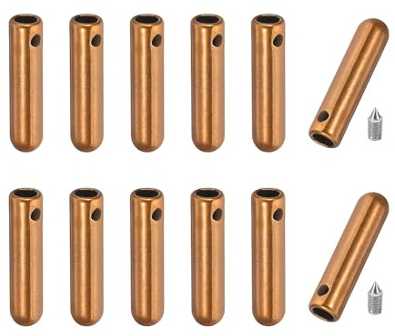 PATIKIL Schnürsenkel Spitzen mit Schraube, Legierung Zylindrische Aglets Schuhe Schnürsenkel Ersatz für DIY Kleidung Schnüre