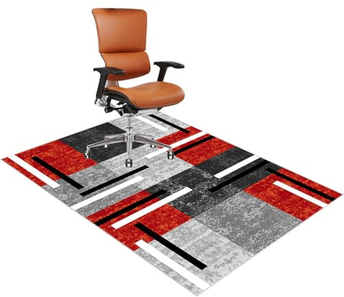 Schreibtischstuhlunterlage 60 x 70 cm Stoff Bürobodenschutz für Hartholz-Teppich und Parkettböden Gaming Stuhl Matte mit Rollfunktion