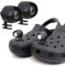 Paquete de 2 luces recargables para zapatos Crocs y zuecos IPX5, impermeables, LED, con 3 modos, 15 horas de funcionamiento, caminata nocturna, senderismo, accesorios para perros, regalo para adultos