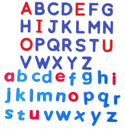Abaodam 2 Englischer Briefkühlschrankaufkleber Briefe klein Alphabet für Heimdekoration großbuchstaben Aufkleber Kühlschrankmagnete Eva Plus Magnet rot