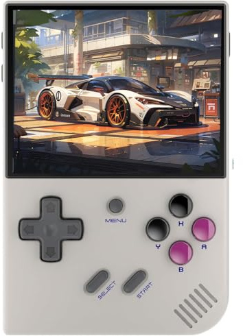 RG35XX Plus Console de jeu rétro, écran IPS de 3,5, 640 x 480, carte TF intégrée de 64 Go, avec batterie de 3300 mAh, compatible avec sortie HD et TV