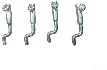 4 Pack Z Style Cable End Metal Single Hole Dog Leg Lawn Mower Parts for 2mm Cable Replacement (4pcs)