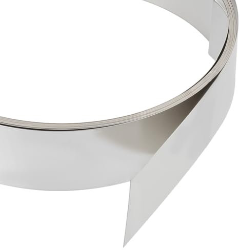 BENECREAT Alambre plano de níquel plateado de 3 m, 0,2 mm, 18 mm, ancho y plano, alambre de bisel de cobre blanco, para ribetear biseles, para manualidades de joyas, embalaje de piedras preciosas