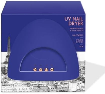 UV Nail Dryer Machine for Gel Polish, LED UV Nail Lamp Dryer with 4 Timer Settings, Nail UV Light for Salon & Home Use, Purple, Pink (Purple)