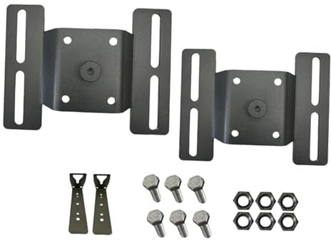 2 x Schnelltrennvorzelt-Halterungen, Stahlmaterial, flaches Profil-Design, für Auto-Seitenmarkisen, Dachzelte