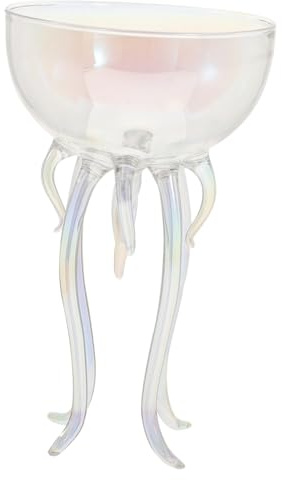 EPIGEIST Unique Jellyfish Shape Glass Goblet 150ml Wine Glass Decorative Versatile Function for Party and Banquets Stylish