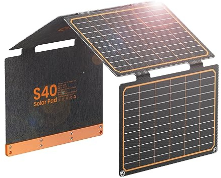 FlexSolar 40W Faltbares Solarpanel, Tragbares Solarladegerät | mit USB-A (QC3.0) & USB-C (PD3.0), 13.9V 2.9A, IP67 Wasserdicht, PET, Hohe Effizienz, Für Camping & Outdoor