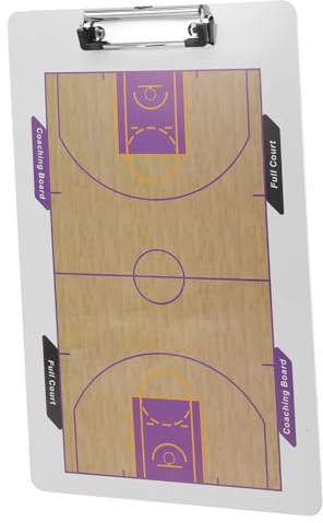TOYANDONA Beidseitiges Basketball Klemmbrett für Training, 1 Satz, PVC | Trocken Abwischbar, Vollfeld Darstellung, Schnelle Abstimmung im Team, 2-seitiges Design