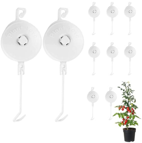 Pflanzen Rankhilfe,10 Stück Rankhilfe Aufhänger - Verstellbare Pflanzen Yoyo - Für Haus Balkon Garten Hydrokultur Tomaten Ranken Efeu