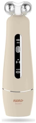Neno Algo Appareil de Massage du Visage – Rouleau Visage 3D avec EMS & RF pour Effet Lifting et Soin des Contours – Appareil Anti-âge avec Deux Têtes et Rouleau Rotatif à 360° – Anti-Double Menton