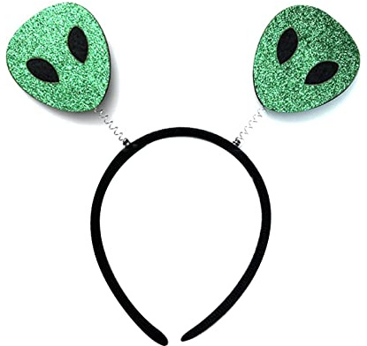 Teenager Stirnband mit hüpfenden Pailletten, Alien Form, Halloween Haarband, Make up, Live Übertragung, Cosplay, Party, Kopfbedeckung, Leistung, Frau, Mann, Jugend, Mädchen