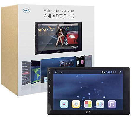 PNI A8020 HD Auto Multimedia Player mit GPS und Android Bluetooth WiFi 2 DIN Montage ohne optisches Laufwerk schwarz