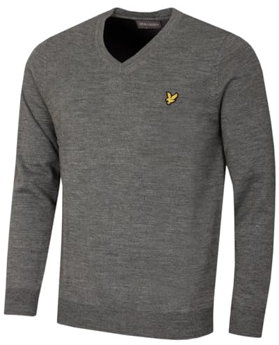 Lyle & Scott Mens V Neck Merino Wool Acrylic Durable Sweater