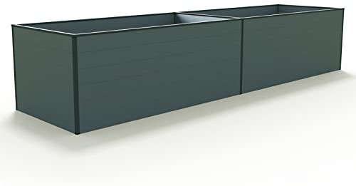 GFP Aluminium Hochbeet Kingsize Daniela - 387 x 99 x 77 cm - Anthrazit, Stecksystem, langlebig