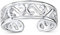 Amberta 925 Sterling Silber Zehering Verstellbar Damen | Delfin Blumen Krone Blatt Fußschmuck: Tribal Zehenringe