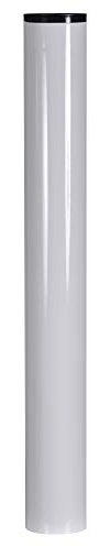 FIREFIX W120/1 - Tubo de Estufa de Chapa de Acero (1000 mm, diámetro de 120 mm, 0,6 mm de Grosor, Longitud soldada por láser), Color Blanco