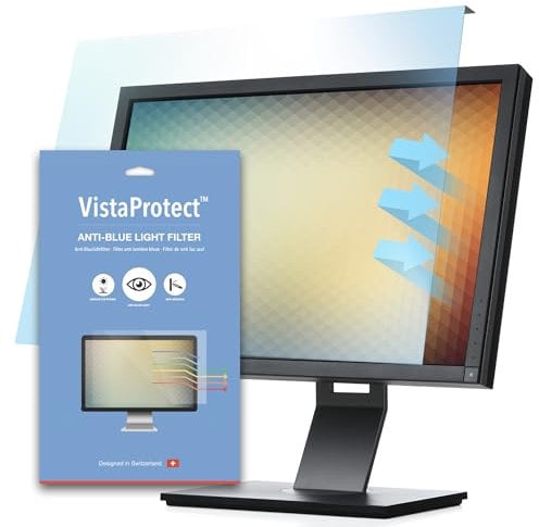 VistaProtect - Premium Anti-Blaulichtfilter Computermonitore, Abnehmbar (20 bis 22 Zoll)