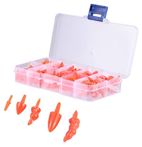 Milisten 160Pcs Karottennase Set Neuheit Weihnachten Schneemann Kit Weihnachten Nase Machen Spielzeug Partyzubehör für Kinder DIY Handwerk Winter Outdoor Making Zubehör (Orange)