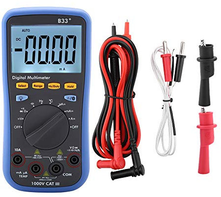 LCD Anzeige Strom 3 in 1 Bluetooth Multimeter Datenlogger AC/DC Digitalspannungswiderstand mit Thermoelement Messleitung für Home for Office