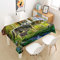 Morbuy Tischdecken Rechteckig, 3D Tier Wolf Drucken Tischdecke Quadratisch Wasserdicht Lotuseffekt Abwischbar Tischtuch für Küche Garten Outdoor Dekoration (100x140cm,Urwald)