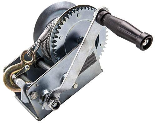 maXpeedingrods 3500 lbs 1500 Kg Hand Winch with 10M 32.8ft Cable, Hardened Steel 2 Gear Manual Crank Winch for ATV RV Boat Trailer Truck Marine Winch Heavy Duty Hand Crank Winch with Hook