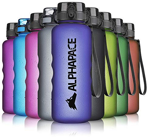 ALPHAPACE Trinkflasche, auslaufsichere 1.500 ml Wasserflasche, BPA-freie Flasche für Sport, Fahrrad & Outdooraktivitäten, Sportflasche mit Fruchteinsatz, in Dark-Blue