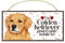 GOLDEN RETRIEVER - Affiche Decoration Murale. Panneau Bois. Inscription avec votre animal préféré. Panneau Decoratif pour votre maison. Pancarte Bois avec un chien.