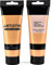 Gold Acrylic Colour Paint Tubes - Set of 2-120 ml Professional Grade Metallic Paints for Canvas Paper Wood and Other Surfaces Vivid Non-Toxic Paint for Beginners and Artists