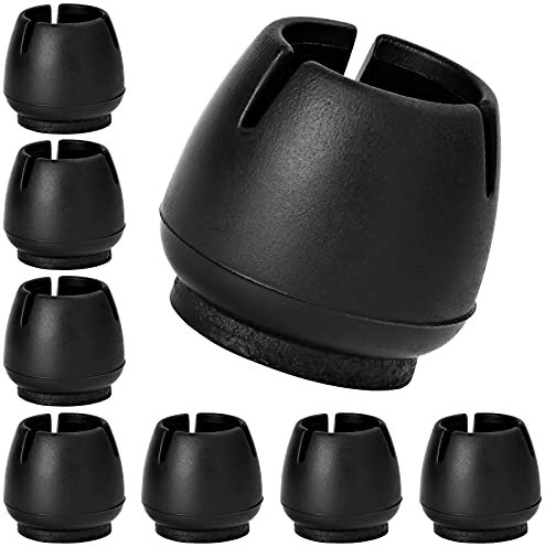 Silicone Table et Chaise Antidérapantes Pieds, 32 Pièces Capuchons de Jambe de Chaise en Silicone, Chaise Casquettes Pieds de Chaise Protecteur, Convient aux Pieds de Meubles Ronds et Carrés en Noir