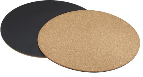M METERXITY 2 Paquet Liège Plante Tapis sous-Verres - Rond Imperméable Pots Coussinet Appliquer à Extérieur/Jardin (12 Pouce)