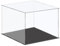 sourcing map Acrylic Display Case Plastic Box Cube Storage Box Clear Small Assemble Dustproof Showcase 41x41x25.5cm for Collectibles Items