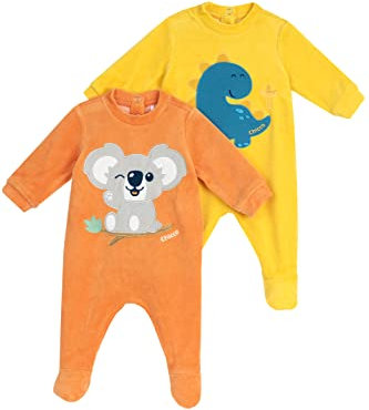 Chicco, Set 2 Peleles Bebé Niño y Niña de Chenilla, Ropa Bebé Niño y Niña, Designed in Italy