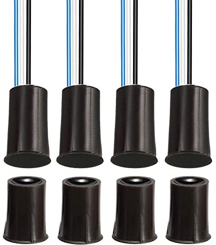 Gebildet 4Set Cablaggio Interruttore Magnetico Nero NO/NC Sensore Porta da Incasso Contatto Finestra Nascosta Interruttore Reed per Controllo Accessi Sostituire Sistema di Allarme