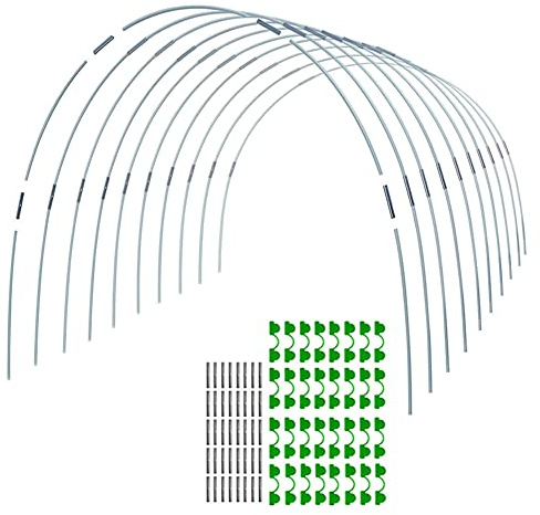 SPORTARC Cerceaux de jardin pour serre - Kit de cerceaux de jardin à faire soi-même - Cadre de tunnel de jardin en tissu pour support de plantes - Cadre de support de tunnel de jardinage (E)