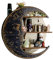 Mond Regal Aus Holz Für Kristalle - Schwimmende Regale Ätherisches Öl Display Rack, Halbmond Schwebende Regale, Rustikales Lagerregal Für Wohnzimmer, Schlafzimmer, Badezimmer